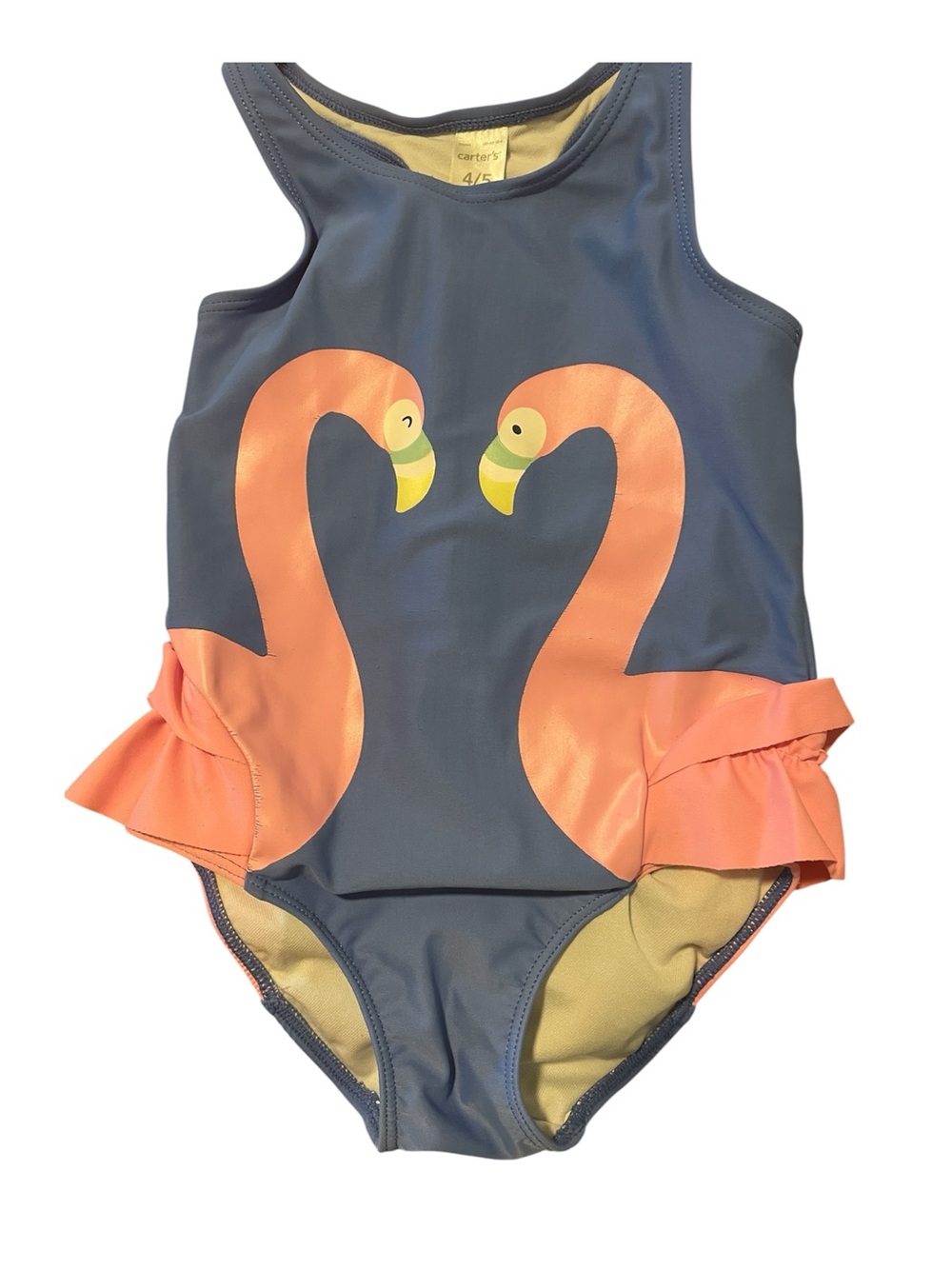 ✔️✔️Carter's Blue & Pink Flamingo One-Piece Swimsuit - size 4/5